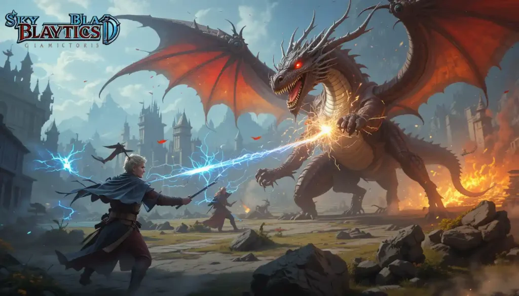 SkyBlade Tactics Pertempuran Naga di Dunia Fantasi