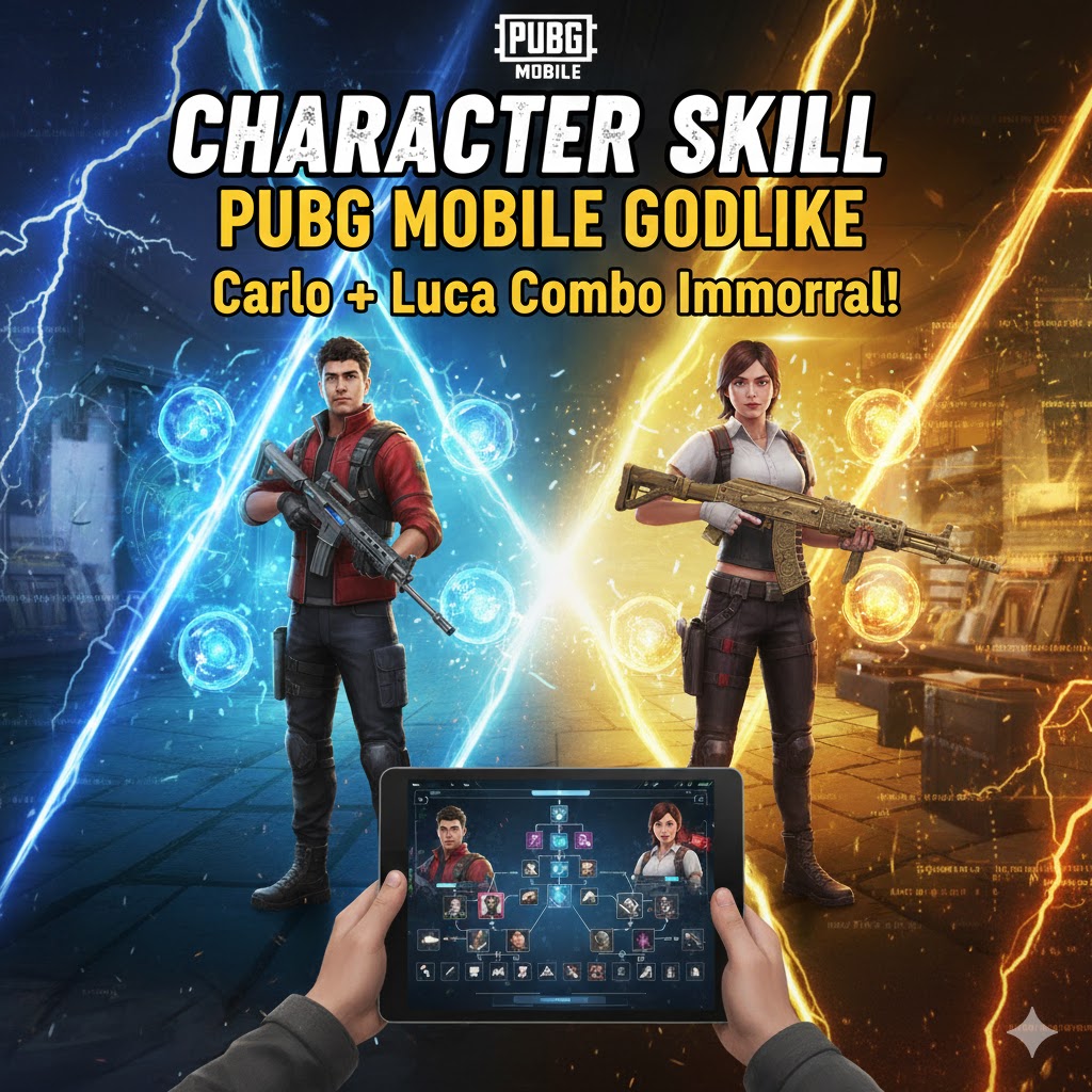 Character Skill PUBG Mobile Godlike: Carlo + Luca Combo Immortal!