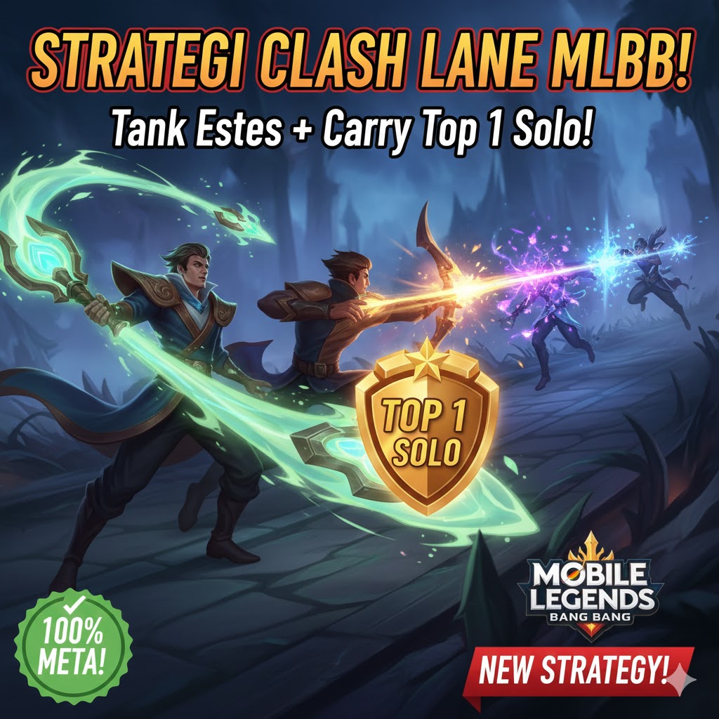 Strategi Clash Lane MLBB: Tank Estes + Carry Top 1 Solo!