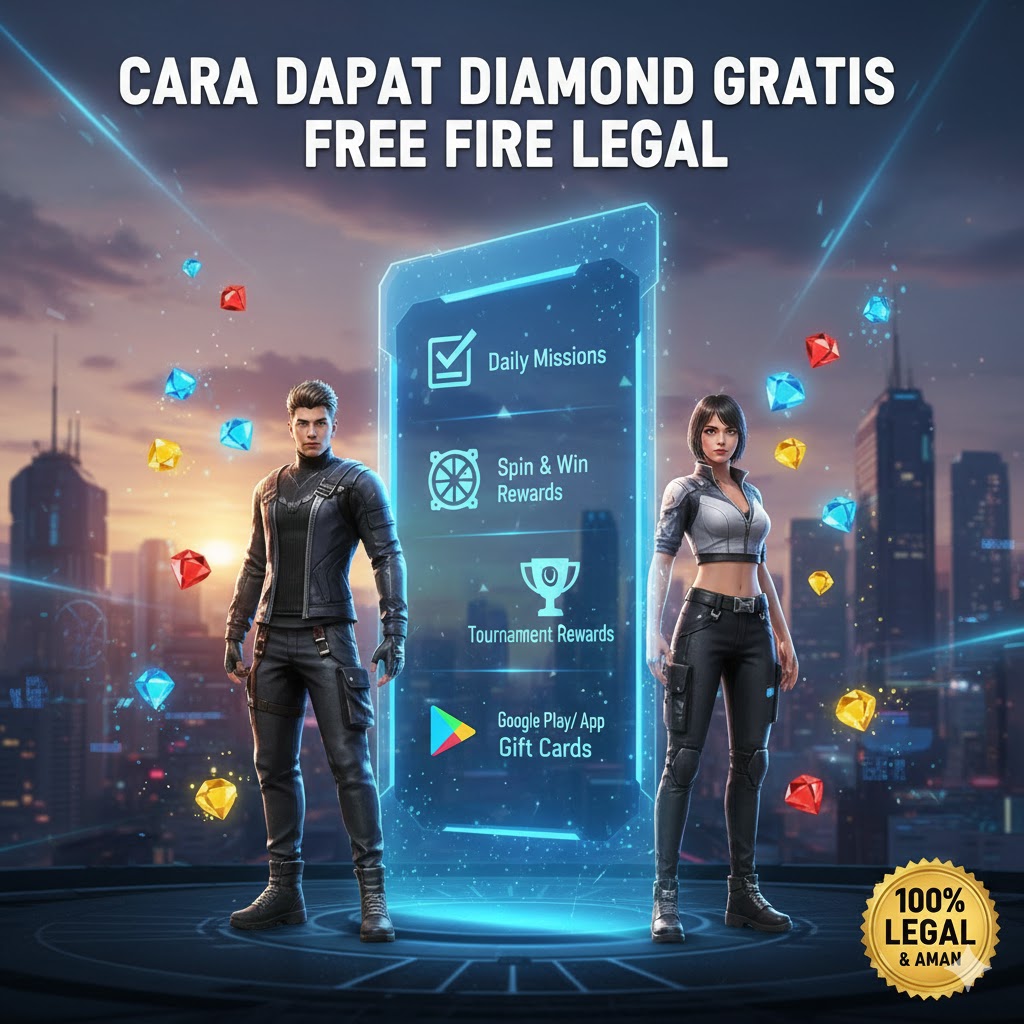 Cara Dapat Diamond Gratis Free Fire Legal