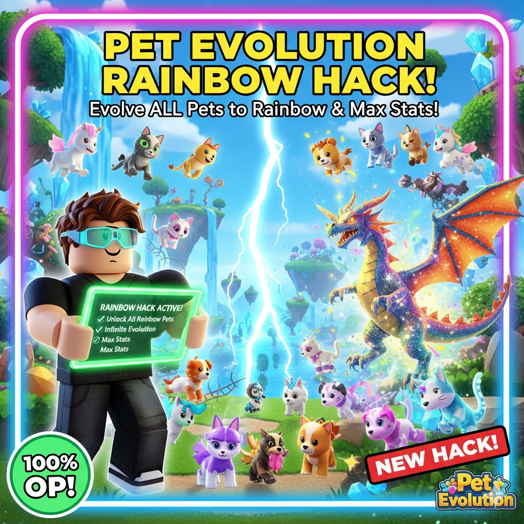 Pet Evolution Rainbow Hack 2025: Rainbow Pet Gratis Roblox Tanpa Batas!
