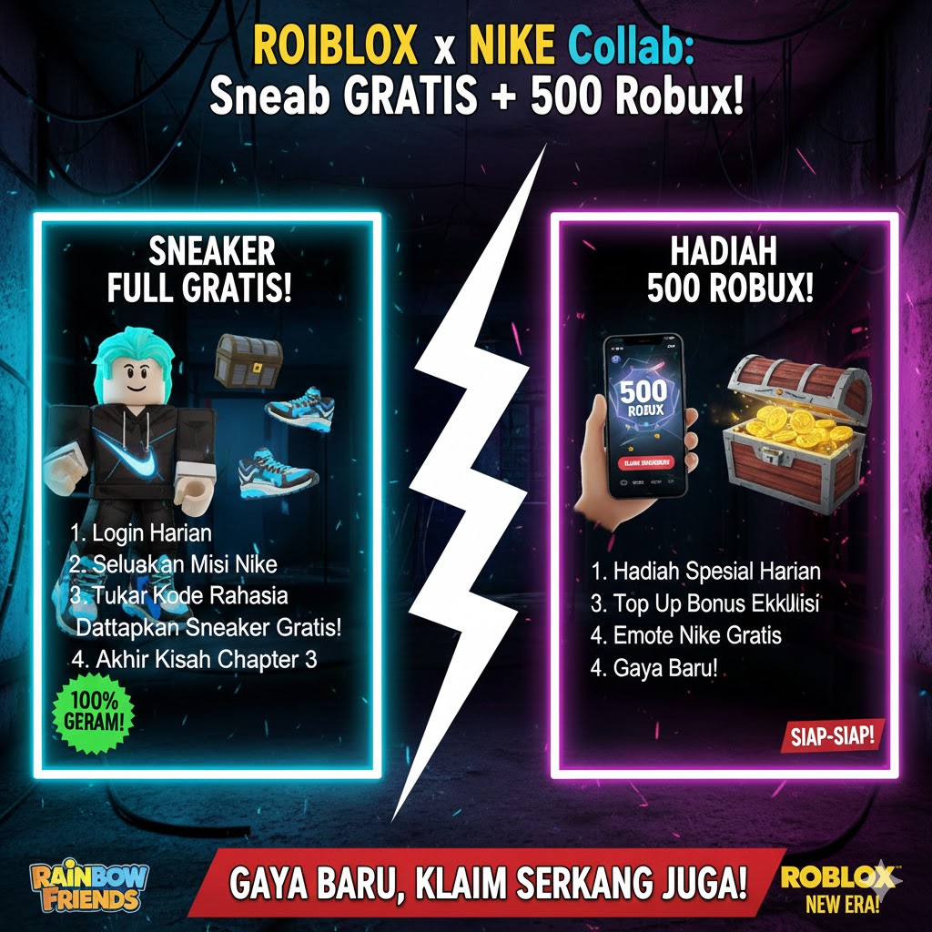 Roblox x Nike Collab: Sneaker Gratis + 500 Robux!