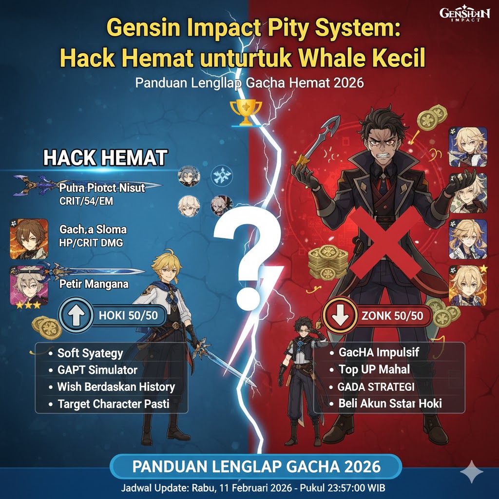 Genshin Impact Pity System: Hack Hemat untuk Whale Kecil