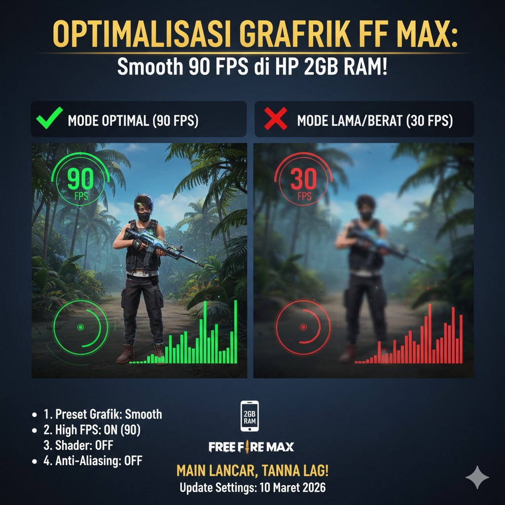 Optimalisasi Grafik FF Max: Smooth 90 FPS di HP 2GB RAM!