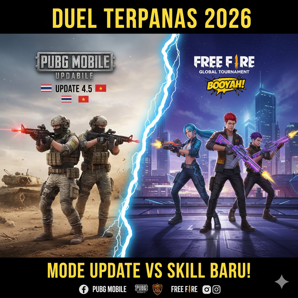 PUBG Mobile Update 4.5 Headshot vs Free Fire Booyah