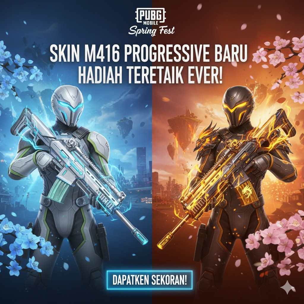 Skin M416 Progressive Baru di Spring Fest PUBG Mobile