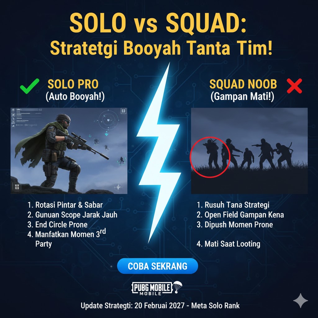 Solo vs Squad PUBG Mobile: Strategi Booyah Tanpa Tim!