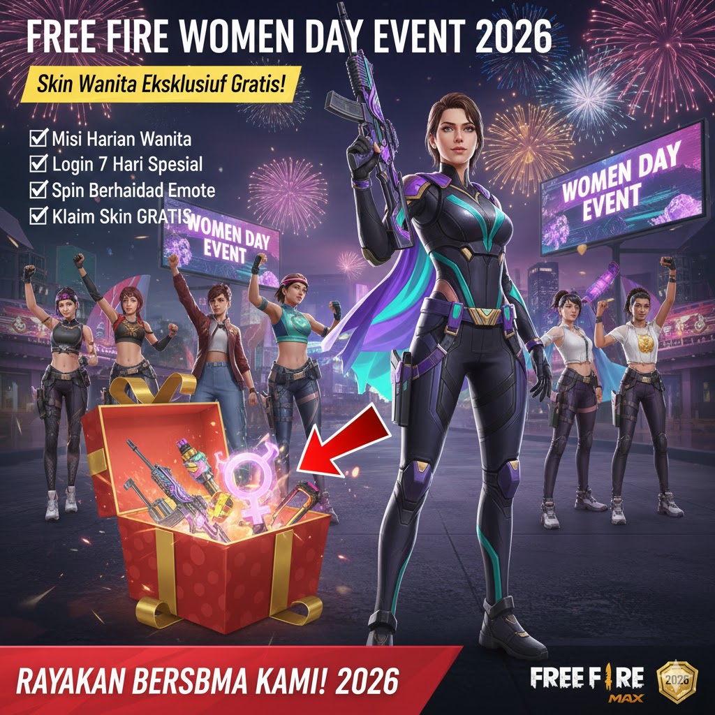 Free Fire Women Day Event 2026: Skin Wanita Eksklusif Gratis!