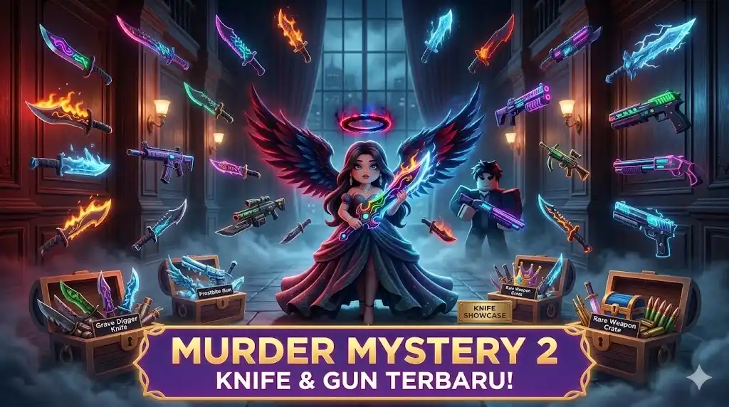 Roblox Murder Mystery 2 – Semua Knife & Gun Terbaru yang Paling Keren!