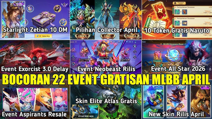Skin Epic Gratis! Event Login MLBB April 2026